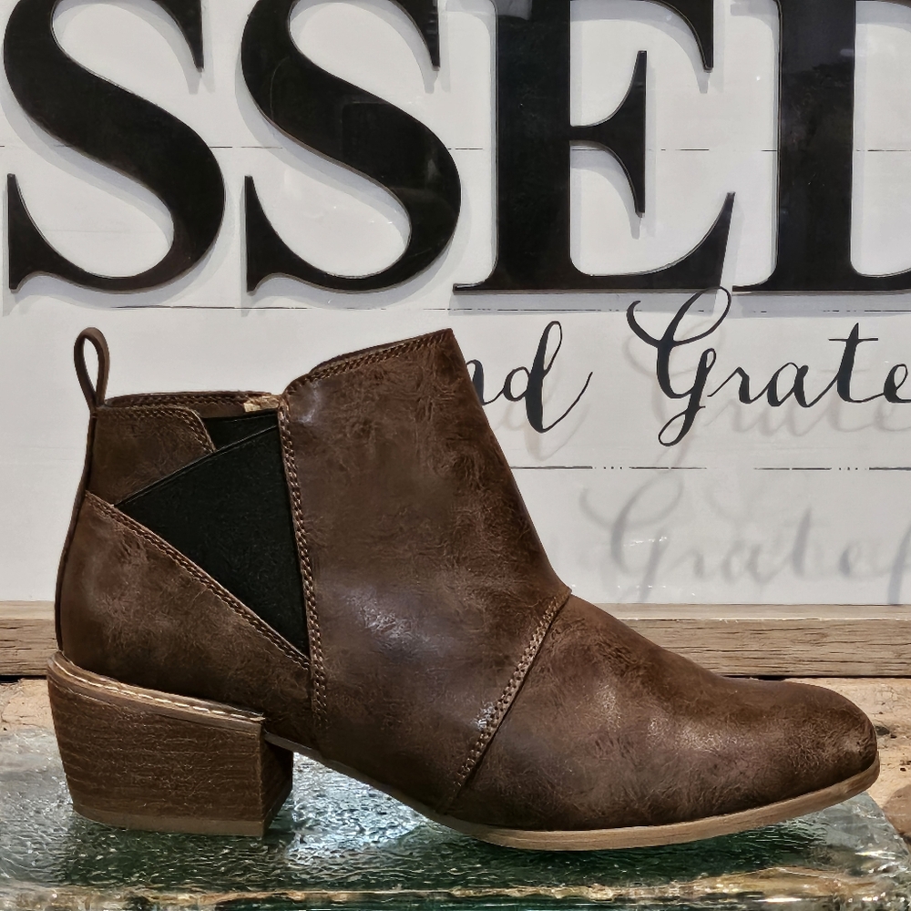 Soul By Naturalizer Daylight Ankle Boots Brown Leather Sz 9